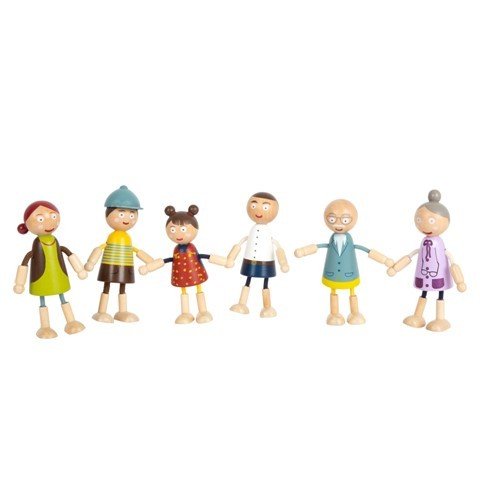 Famille de poupées souples en bois     11804