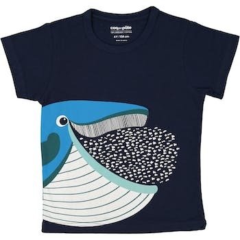 T-shirt enfant manches courtes baleine 6/8 ans     TS68Ba